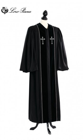Custom John Wesley Clergy Robe - TIMELESS, LORO PIANA Priest Cloth