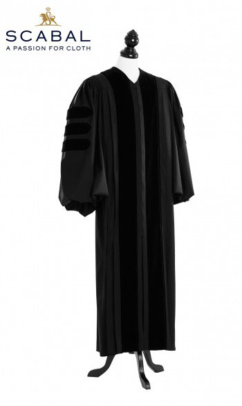 Deluxe Doctoral Academic Gown - TIMELESS, SCABAL Capri Cool Wool - Custom Size