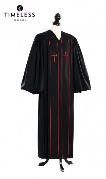 Clerical Pulpit Robe - TIMELESS silver wool