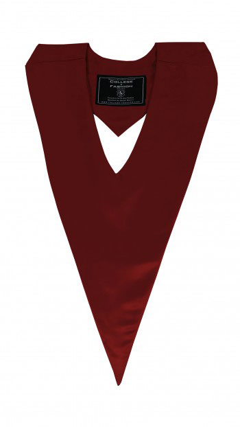 MAROON RED MIDDLE SCHOOL JUNIOR HIGH GRADUATION HONOR V-STOLE