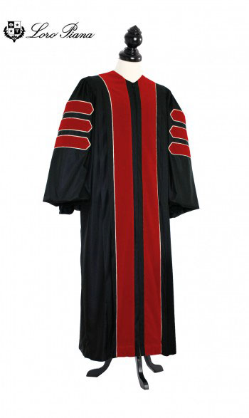 Deluxe Doctoral of Theology Academic Gown for faculty and Ph.D. - TIMELESS, LORO PIANA Priest Cloth