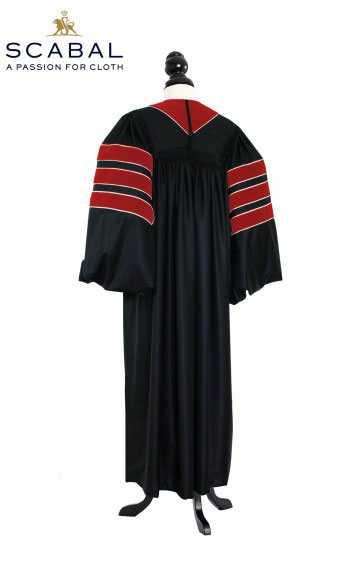 Deluxe Doctoral of Theology Academic Gown for faculty and Ph.D. - TIMELESS, SCABAL Capri Cool Wool