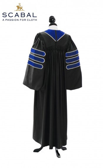 Deluxe Doctoral of Philosophy Academic Gown for faculty and Ph.D. - TIMELESS, SCABAL Capri Cool Wool