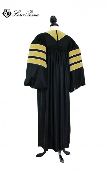 Deluxe Doctoral of Library Science Academic Gown for faculty and Ph.D. - TIMELESS, LORO PIANA Priest Cloth