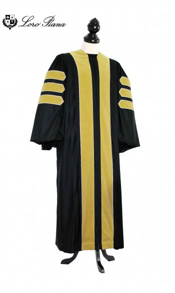 Deluxe Doctoral of Library Science Academic Gown for faculty and Ph.D. - TIMELESS, LORO PIANA Priest Cloth