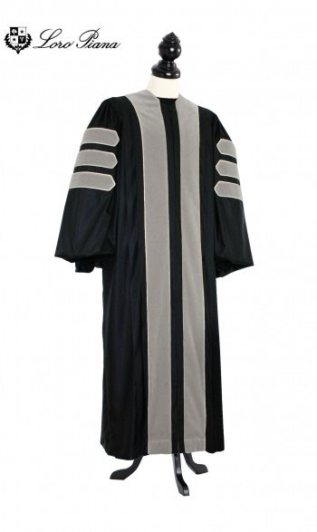 Deluxe Doctoral of Oratory (Speech) Academic Gown for faculty and Ph.D. - TIMELESS, LORO PIANA Priest Cloth
