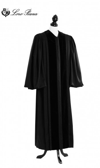 Front Velvet Geneva Clergy Robe - TIMELESS, LORO PIANA Priest Cloth