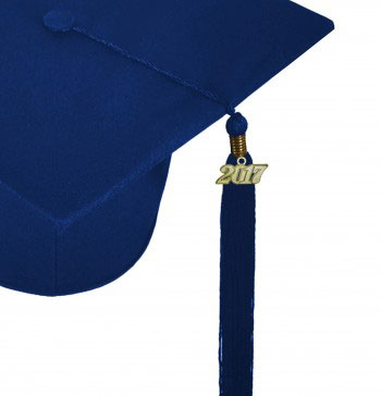 MATTE NAVY BLUE CAP AND GOWN