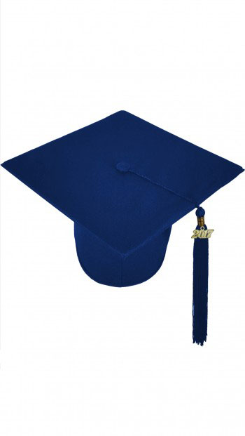 MATTE NAVY BLUE CAP & GOWN HIGH SCHOOL GRADUATION SET