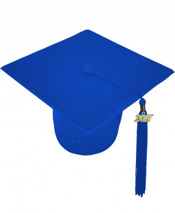 MATTE ROYAL BLUE CAP & GOWN MIDDLE SCHOOL JUNIOR HIGH GRADUATION SET