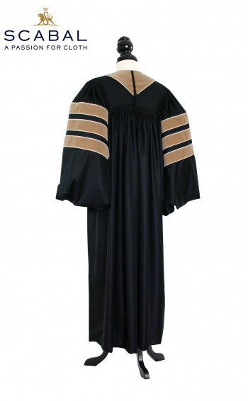 Deluxe Doctoral of Nursing Academic Gown for faculty and Ph.D. - TIMELESS, SCABAL Capri Cool Wool