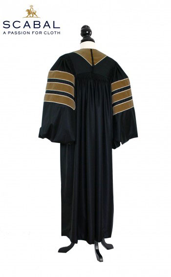 Deluxe Doctoral of Fine Arts, Architecture Academic Gown for faculty and Ph.D. - TIMELESS, SCABAL Capri Cool Wool