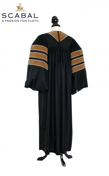 Deluxe Doctoral of Economics Academic Gown for faculty and Ph.D. - TIMELESS, SCABAL Capri Cool Wool