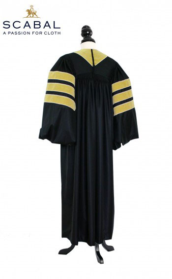 Deluxe Doctoral of Library Science Academic Gown for faculty and Ph.D. - TIMELESS, SCABAL Capri Cool Wool