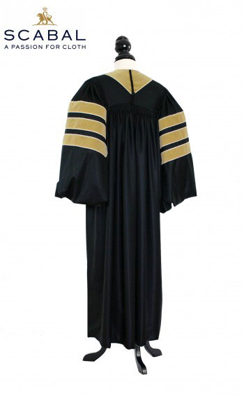 Deluxe Doctoral of Agriculture Academic Gown for faculty and Ph.D. - TIMELESS, SCABAL Capri Cool Wool