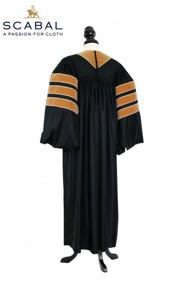 Deluxe Doctoral of Engineering Academic Gown for faculty and Ph.D. - TIMELESS, SCABAL Capri Cool Wool