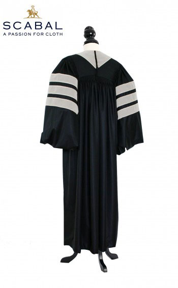 Deluxe Doctoral of Arts, Letters, Humanities Academic Gown for faculty and Ph.D. - TIMELESS, SCABAL Capri Cool Wool