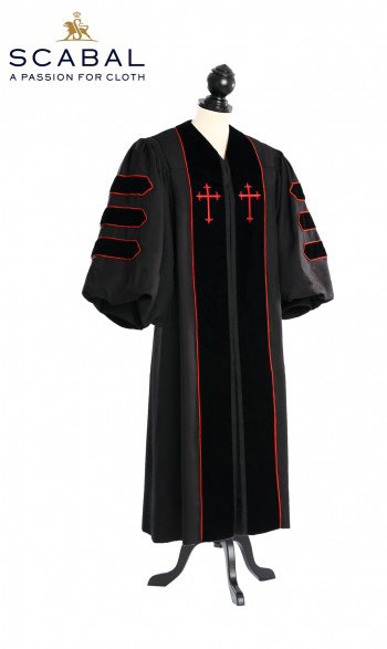Dr. of Divinity Pulpit Robe - TIMELESS, SCABAL Capri Cool Wool