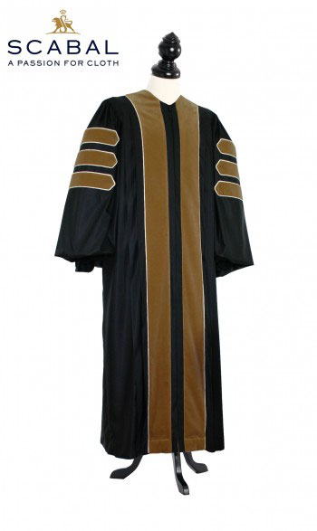 Deluxe Doctoral of Fine Arts, Architecture Academic Gown for faculty and Ph.D. - TIMELESS, SCABAL Capri Cool Wool