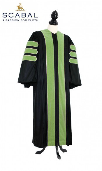 Deluxe Doctoral of Pharmacy Academic Gown for faculty and Ph.D. - TIMELESS, SCABAL Capri Cool Wool