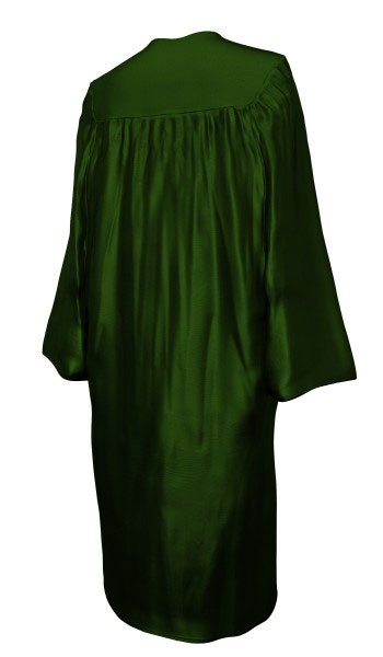 SHINY FOREST GREEN CAP AND GOWN