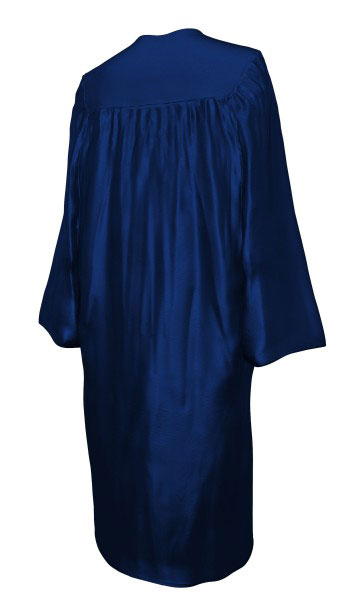 SHINY NAVY BLUE CAP AND GOWN