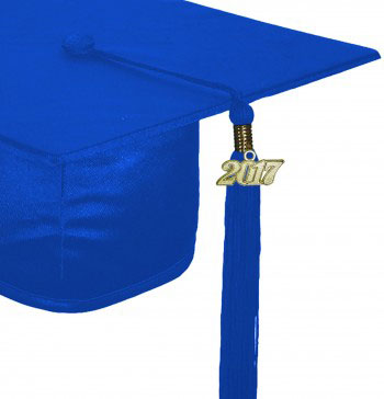 SHINY ROYAL BLUE CAP AND GOWN