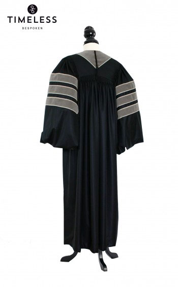 Deluxe Doctoral of Veterinary Science Academic Gown for faculty and Ph.D. - TIMELESS gold silk
