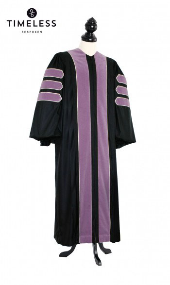 Deluxe Doctoral of Dentistry Academic Gown for faculty and Ph.D. - TIMELESS gold silk