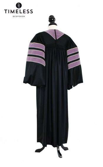 Deluxe Doctoral of Dentistry Academic Gown for faculty and Phd. - TIMELESS silver wool