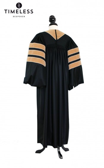 Deluxe Doctoral of Social Work Academic Gown for faculty and Phd. - TIMELESS silver wool