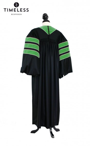 Deluxe Doctoral of Medicine Academic Gown for faculty and Ph.D. - TIMELESS gold silk