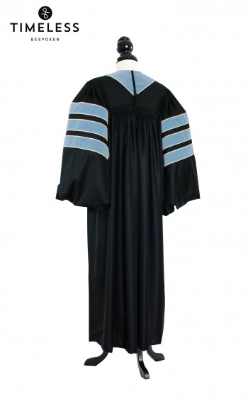 Deluxe Doctoral of Education Academic Gown for faculty and Phd. - TIMELESS silver wool