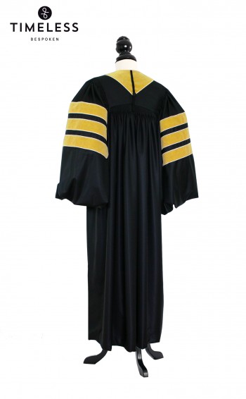 Deluxe Doctoral of Agriculture Academic Gown for faculty and Phd. - TIMELESS silver wool