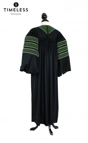 Deluxe Doctoral of Pharmacy Academic Gown for faculty and Phd. - TIMELESS silver wool
