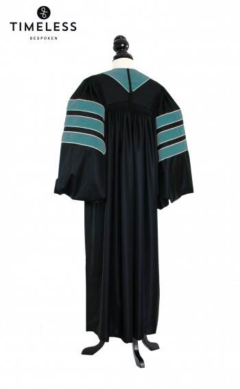 Deluxe Doctoral of Public Administration, Foreign Service Academic Gown for faculty and Phd.  - TIMELESS silver wool