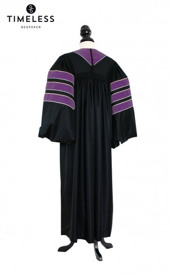 Deluxe Doctoral of Law Academic Gown for faculty and Ph.D. - TIMELESS gold silk