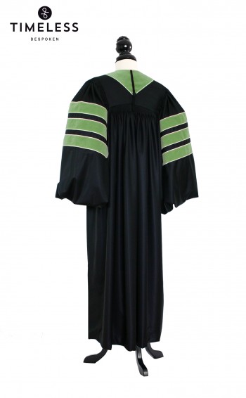 Deluxe Doctoral of Physical Education Academic Gown for faculty and Ph.D. - TIMELESS gold silk