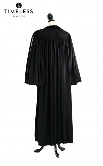 Front Velvet Geneva Clergy Robe - TIMELESS silver wool