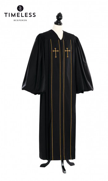 Custom Cleric Pulpit Robe Gold - TIMELESS silver wool