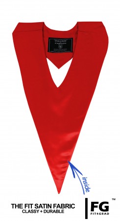 RED MIDDLE SCHOOL JUNIOR HIGH GRADUATION HONOR V-STOLE
