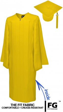 MATTE YELLOW GOLD CAP AND GOWN