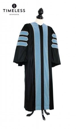 Deluxe Doctoral of Education Academic Gown for faculty and Ph.D. - TIMELESS gold silk