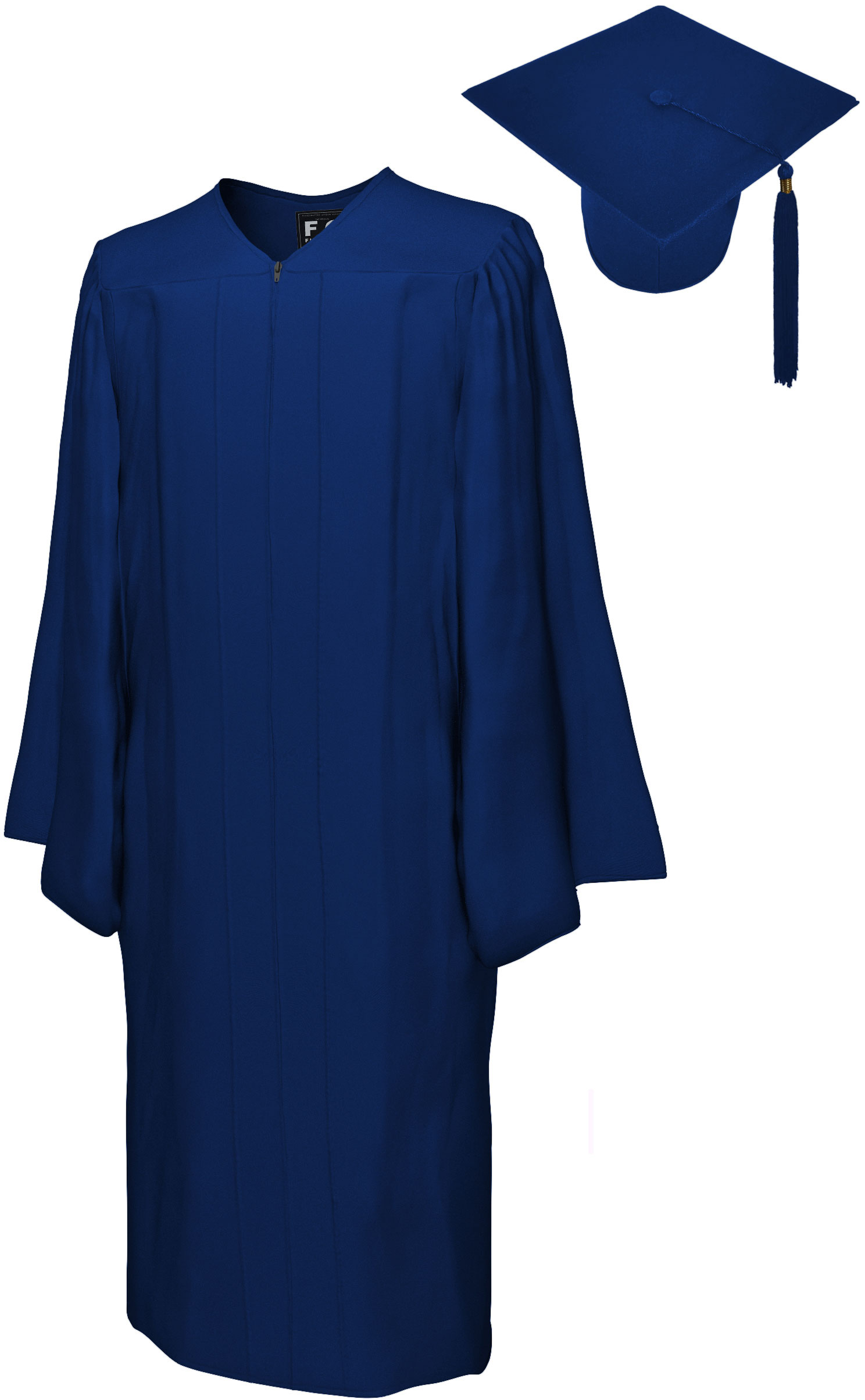 Graduation Cap and Gown Set Matte Navy Blue 