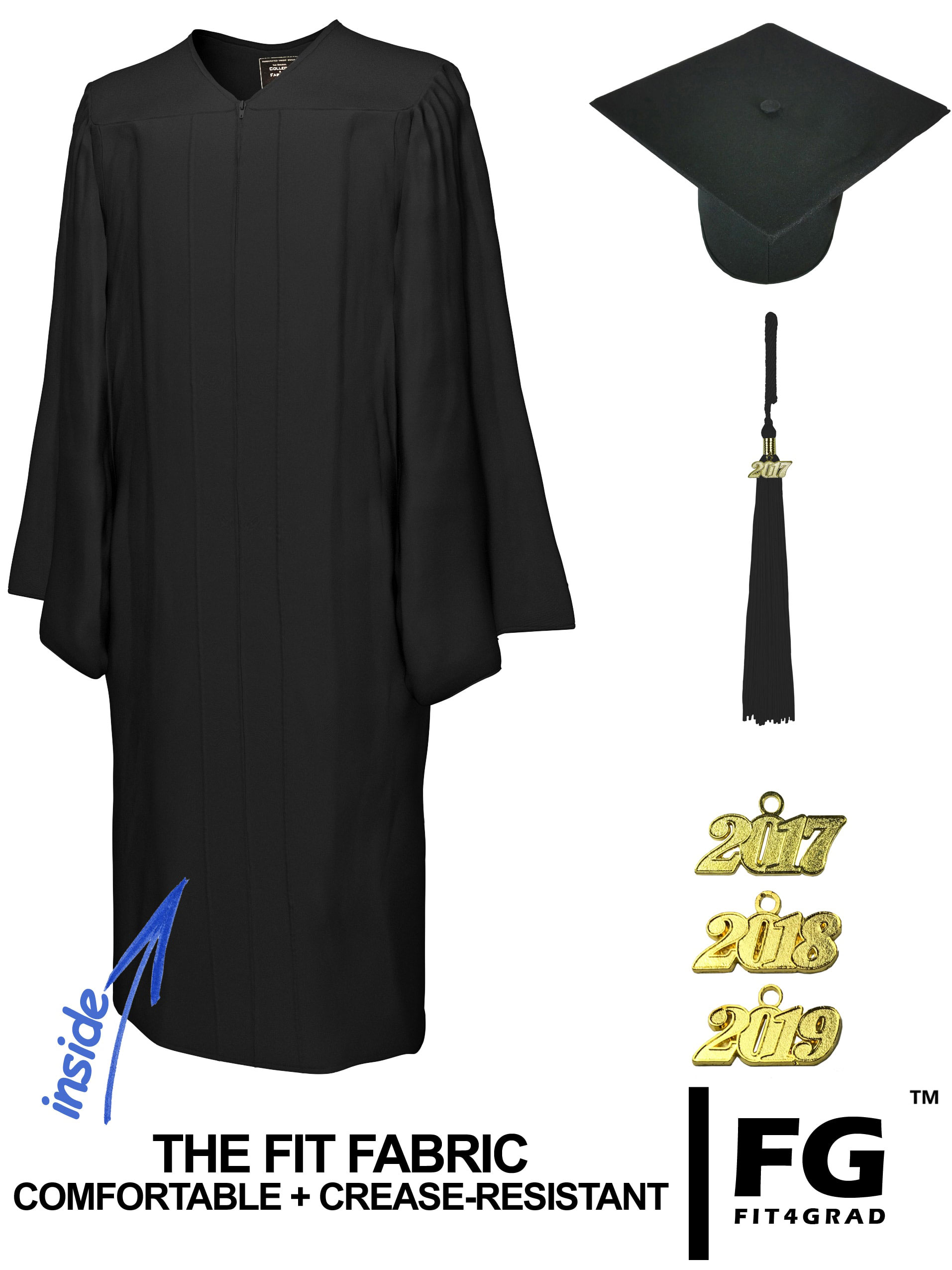 University Academic Bachelors Robe Top Quality Luxury! Black Graduation Gown 