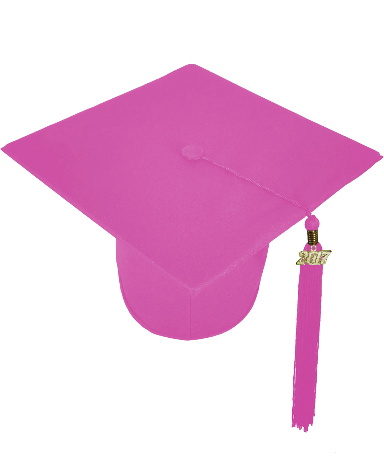 Graduation Cap and Gown Set Matte Pink
