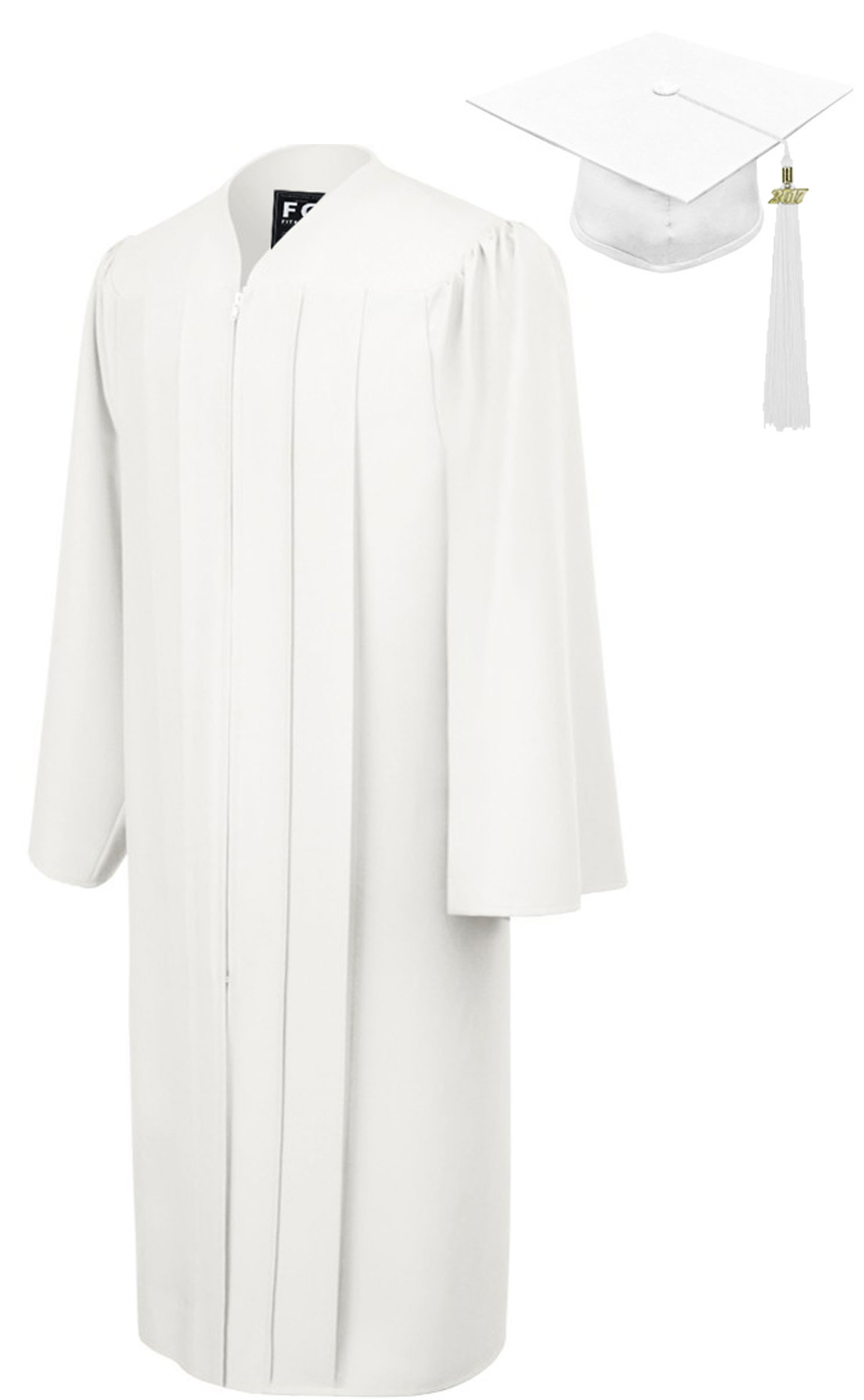 white gown graduation